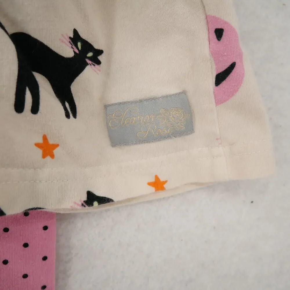 Eleanor Rose Girl's Size 3 Back Cat Halloween 2 Piece Outfit Ruffles Pants & Top